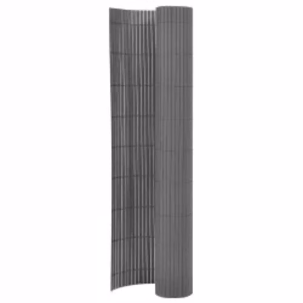 Berkfield Home Durable Double-Sided PVC Garden Fence Strip, Grey, H: 90 cm, W: 400 cm – 2
