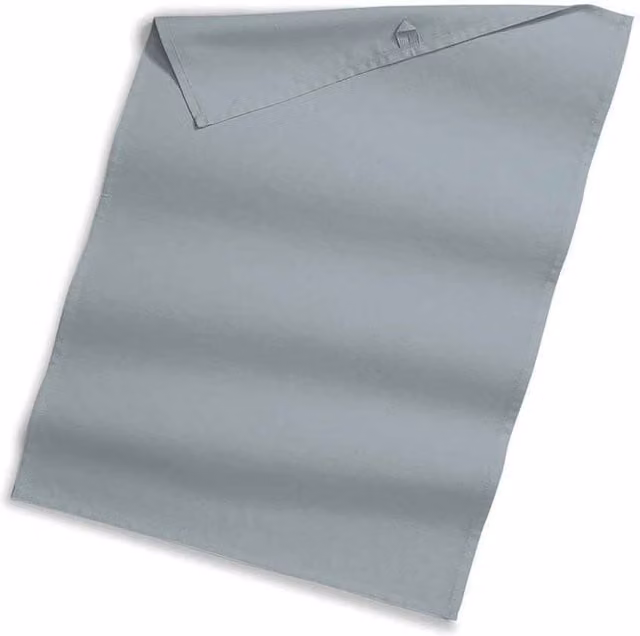 Westford Mill Plain Grey Cotton Tea Towel with Hanging Loop