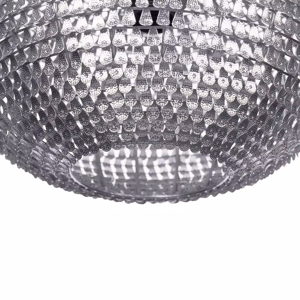 Wyld and Coco Silver and Copper Sphere Pendant Lamp with Height Adjustable Metal Design – 3