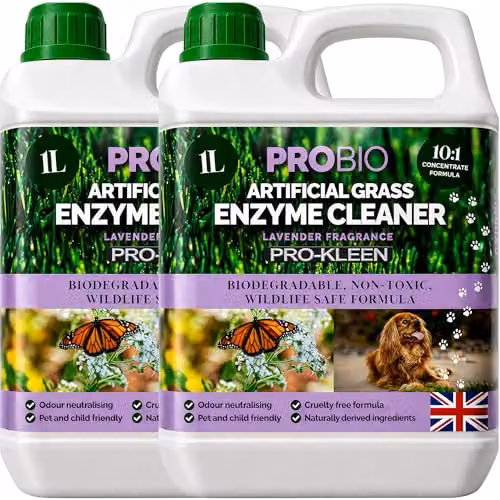 ProKleen ProBio Artificial Grass Cleaner Probiotic Based Deodoriser and Odour Eliminator, Lavender Fragrance, 2L – 4