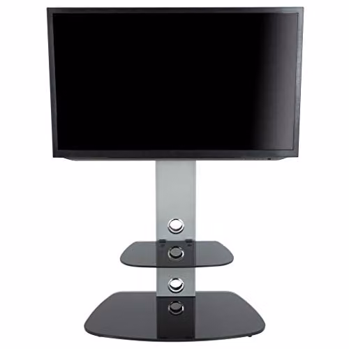 AVF Lucerne FSL700LUCS Cantilever TV Stand for 32-65 inch TVs, Silver and Black