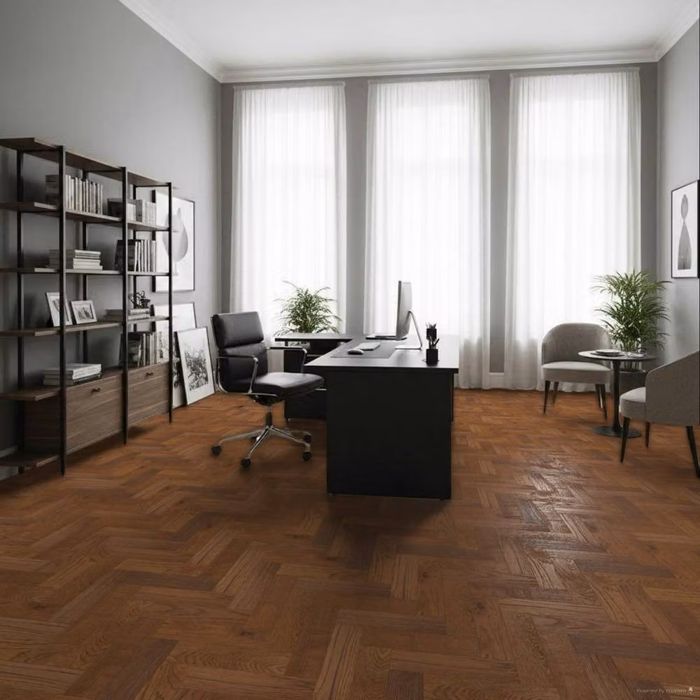 Vinyl Flooring UK Herringbone Engineered Flooring Burford Oak Brushed UV Oiled in Brown – 2