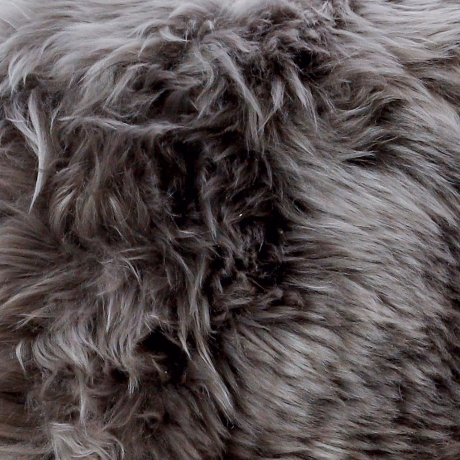 Native Natural Grey Square Natural Sheepskin Cushion with Velvet Wool – 4