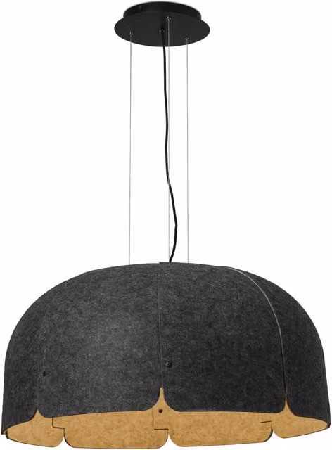 Faro Mute LED Dome Suspended Ceiling Pendant Light in Brown and Grey