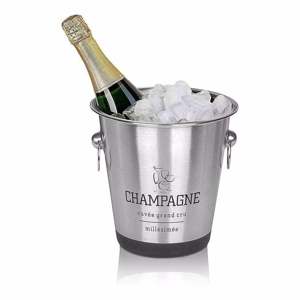 Simpa Stainless Steel Champagne Ice Bucket in Metallic Silver – 2