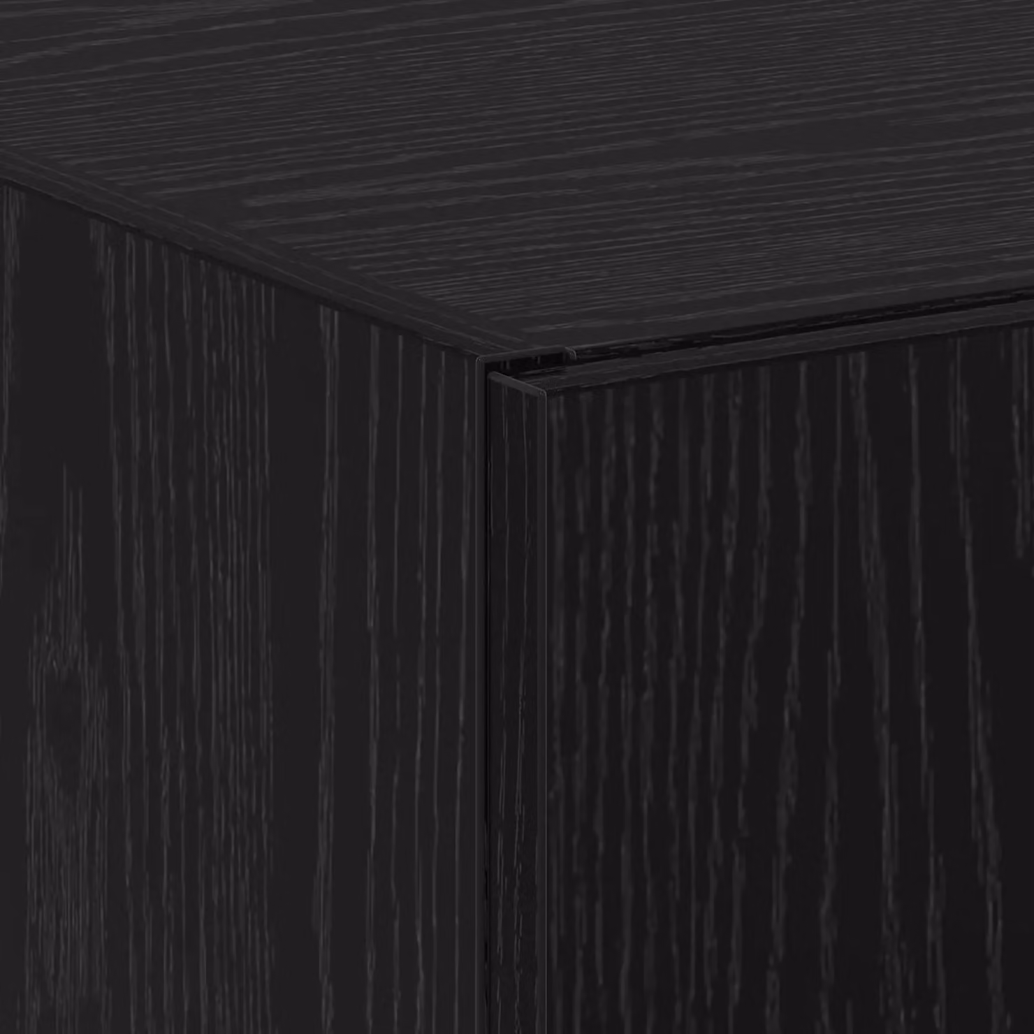 Berkfield Home Modern Black Oak Highboard with Hinged Doors and Internal Shelves, W/D/H: 60 x 32 x 153 cm – 3