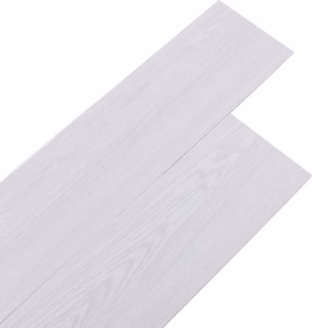 Living and Home 21-Piece Light Grey Rustic Wood Grain PVC Self-Adhesive Plank Flooring