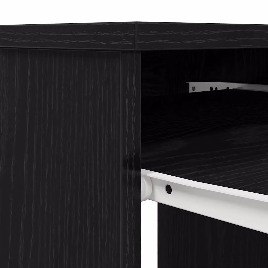 Berkfield Modern Black Oak Writing Desk in Engineered Wood, W/D/H: 86 x 49 x 76 cm – 8