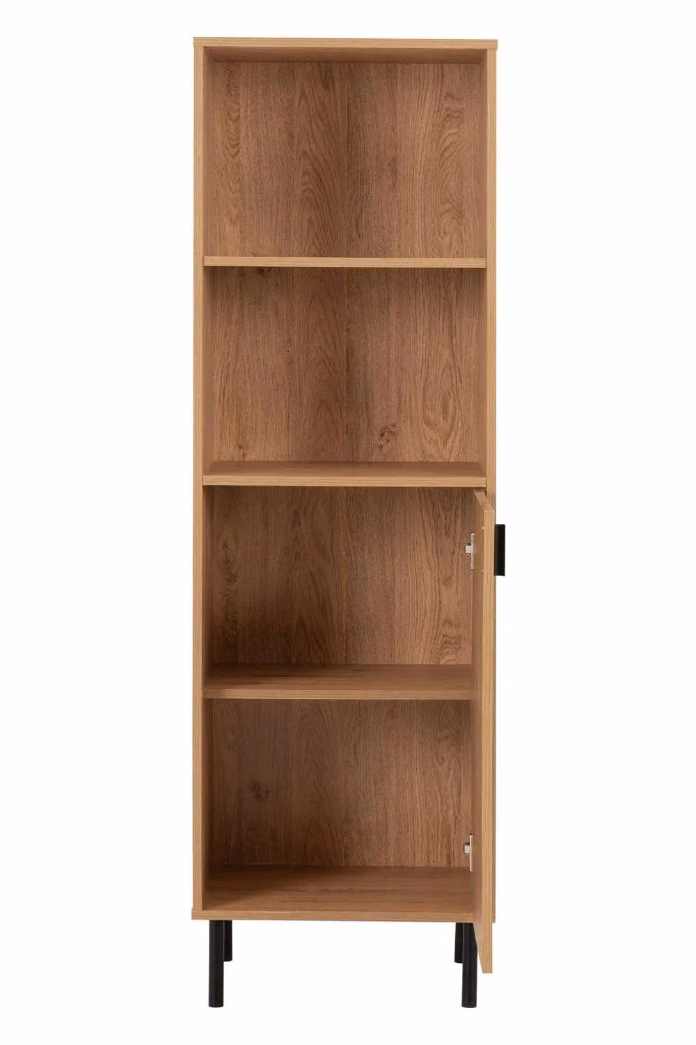 Seconique Leon 1 Door 2 Shelf Cabinet in Brown – 4