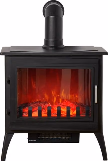 Sureflame Marlow 3-Sided Electric Floor Stove in Black