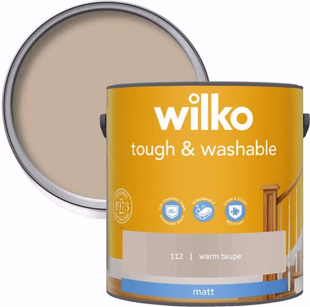 wilko Matt Emulsion Paint Beige 2.5 l