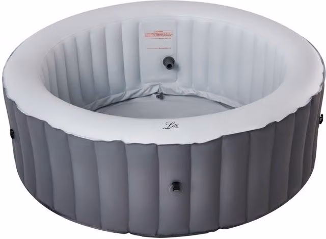 MSPA Lite Inflatable Round Hot Tub Spa, Grey, Diameter: 180 cm