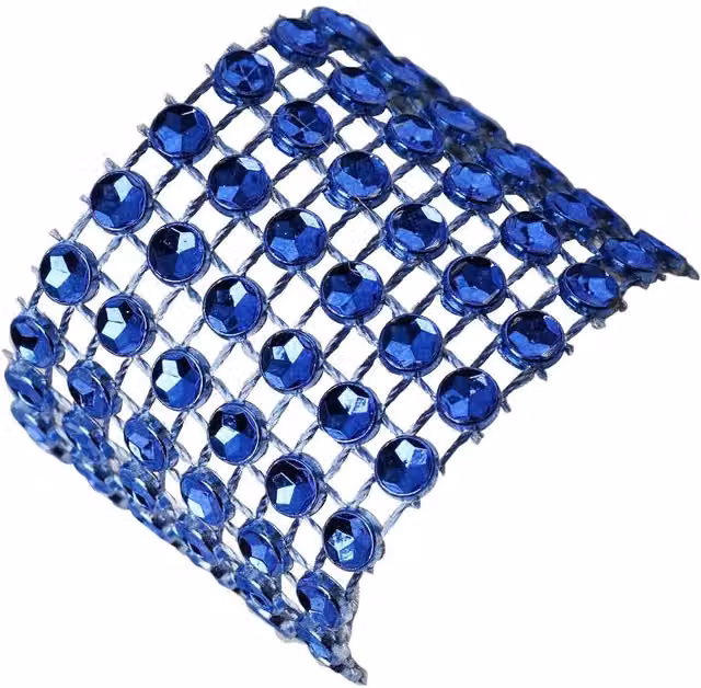 Trimming Shop Blue Rhinestone Napkin Rings