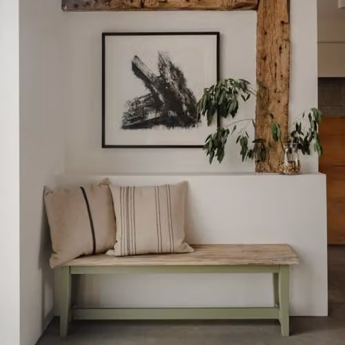 Statement Furniture Florence Solid Acacia Wood Backless Dining Bench, Green, W/D/H: 140 x 32 x 45 cm