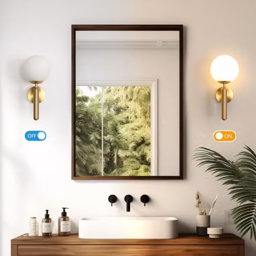 Goeco Vintage Gold and Brass Wall Light with Sphere Glass Lampshade – 2