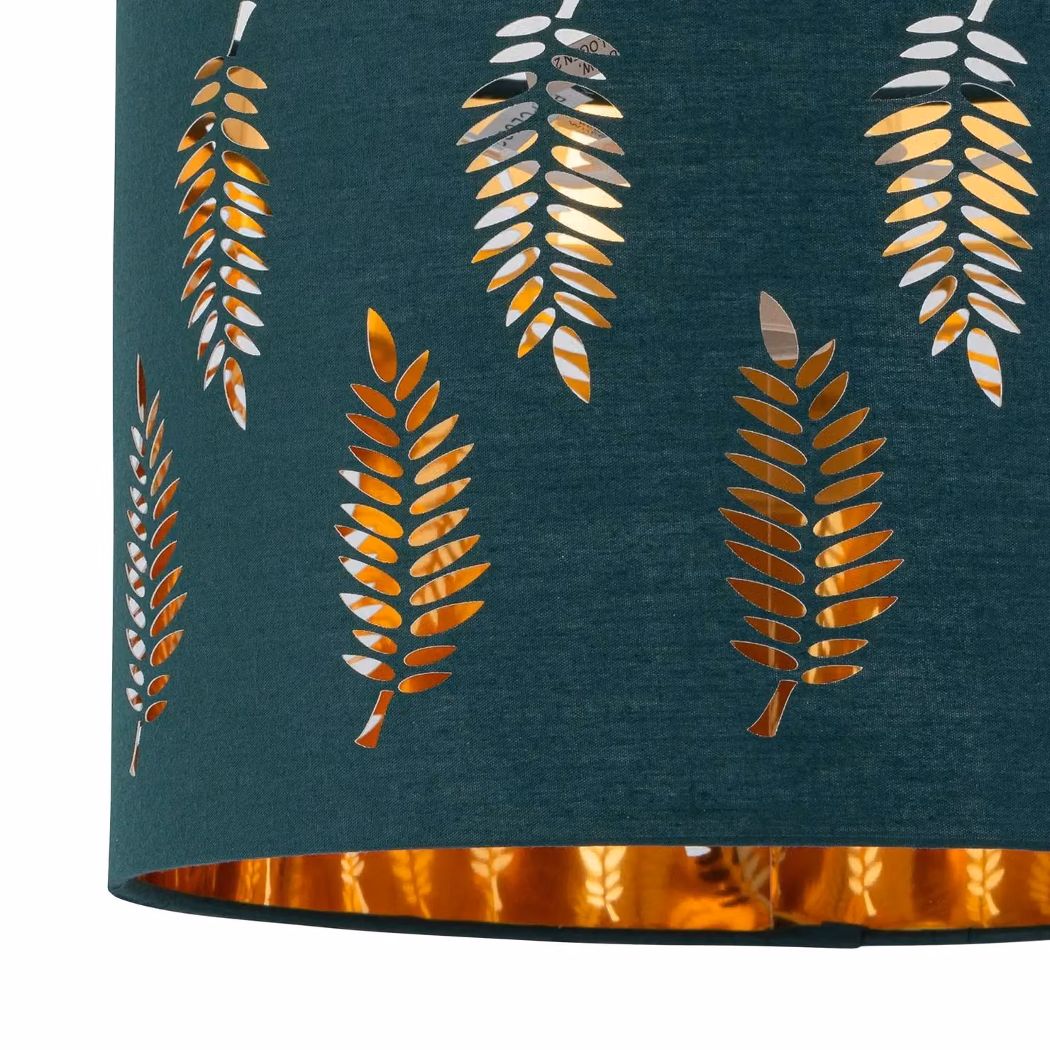 First Choice Lighting Fern Green Fabric Round Pendant Lightshade, Diameter: 25 cm – 3