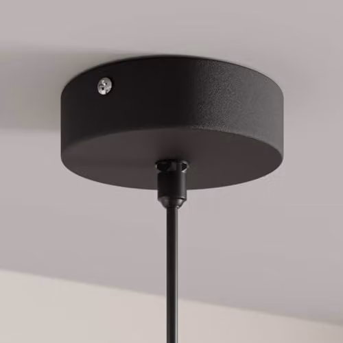 Netlighting Helam Edison Slim Pendant Ceiling Light in Black and Copper, Diameter: 12 cm – 3