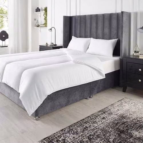 OHS Single Summer Duvet 4.5 Tog White Microfibre Hollow Fibre Quilt W/H: 135 x 200 cm – 2