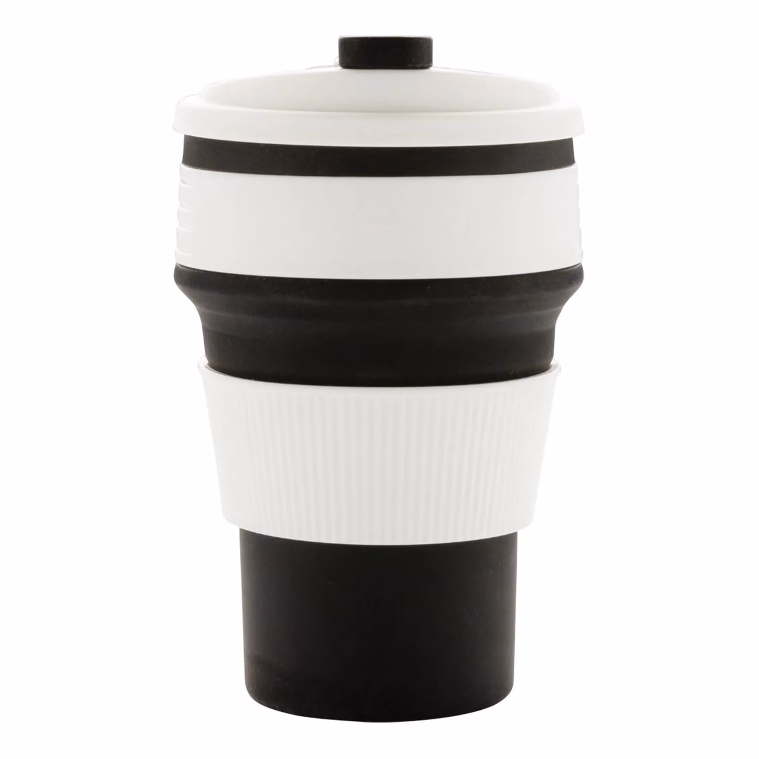 XD Design Foldable Silicone Mug with Lid, Black, 350 ml – 2