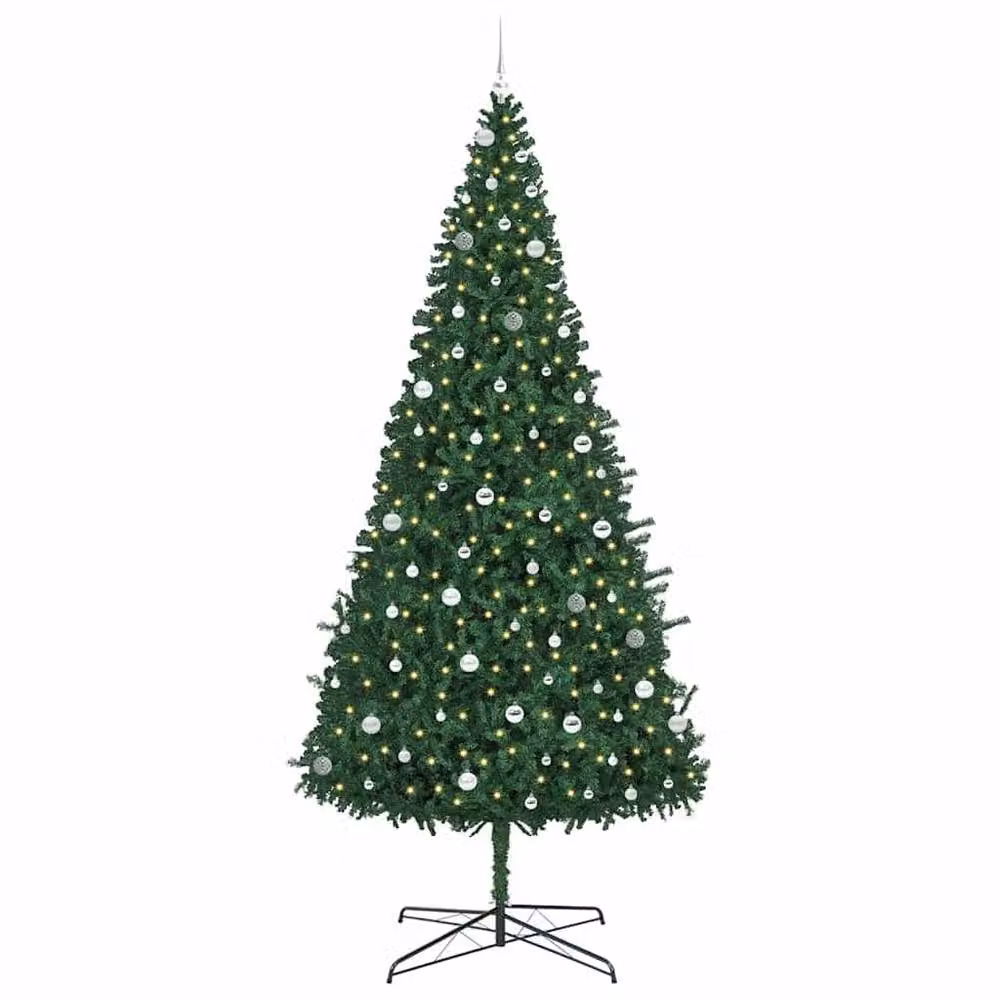 Berkfield Home Green Christmas Tree with Decorative String Lights, 400 cm – 3