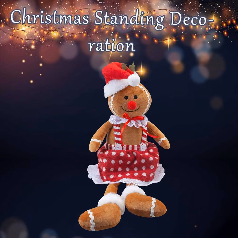 VFM e-Store Christmas Gingerbread Woman Decoration, Red and Multicolour, H 62 cm x W 22 cm x D 22 cm – 3