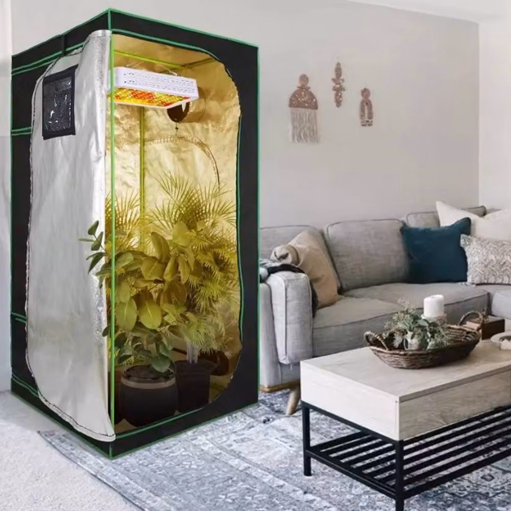 Havendro Mylar Hydroponic Grow Tent with Floor Tray for Indoor Plants, Black, W/D/H: 150 x 60 x 60 cm – 3