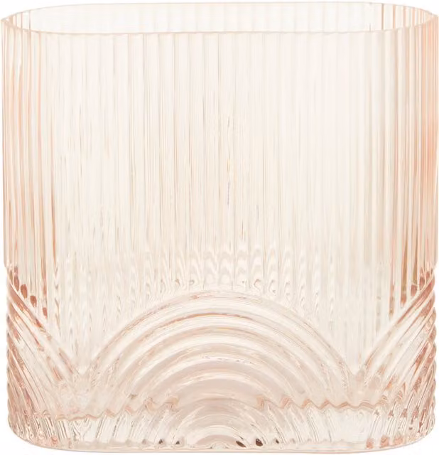Orsina Large Modern Textured Glass Flower Vase in Pink or Silver – 1