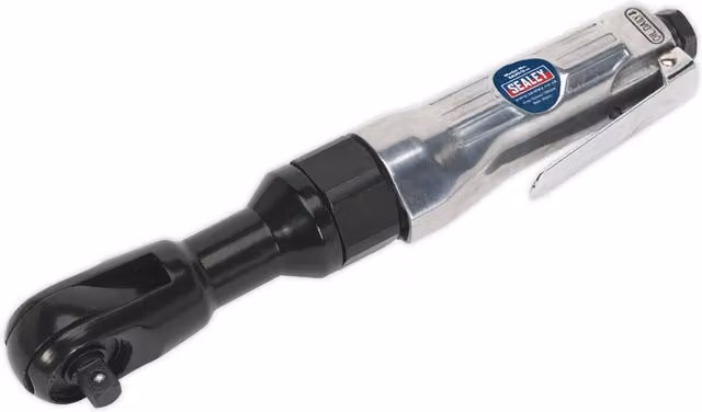 Loops Air Powered Twist-Reverse Ratchet Wrench, 3/8 Inch Sq Drive, Silver and Multicolour Steel – 1