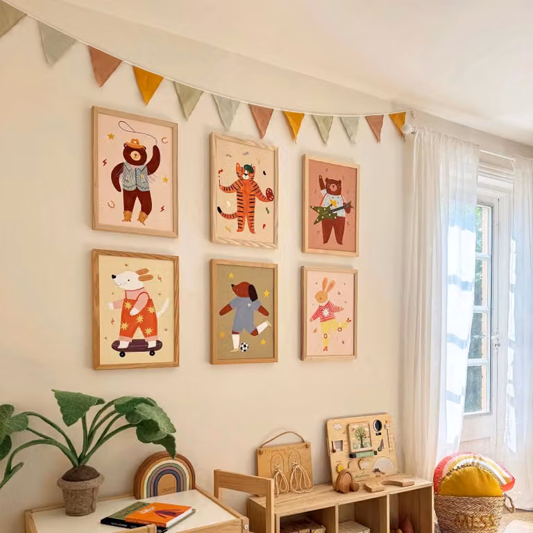 Kid of the Village Creative Cat Fine Art Paper Print, Multicolour, W: 29.7 cm, H: 42 cm