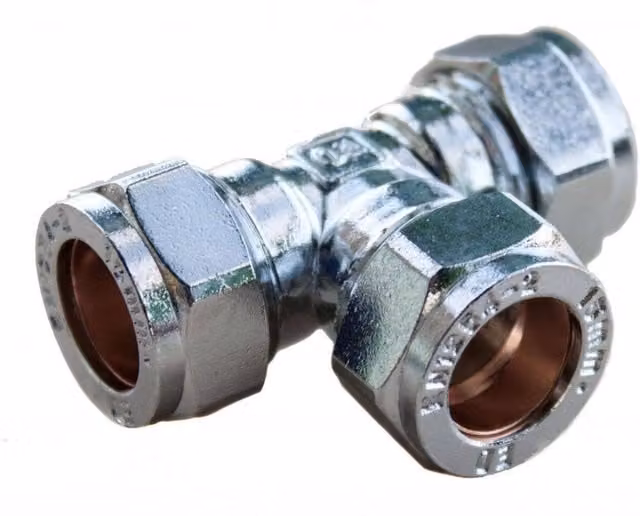 Oracstar Compression Equal Tee in Silver Chrome