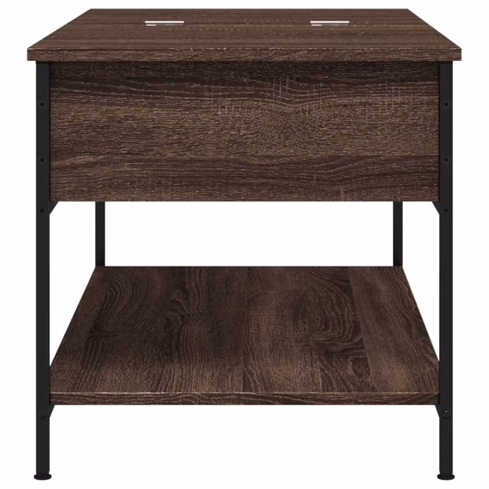Berkfield Home Brown Oak Decorative Coffee Table with Lift Mechanism, W/D/H: 100 x 50 x 50 cm – 4