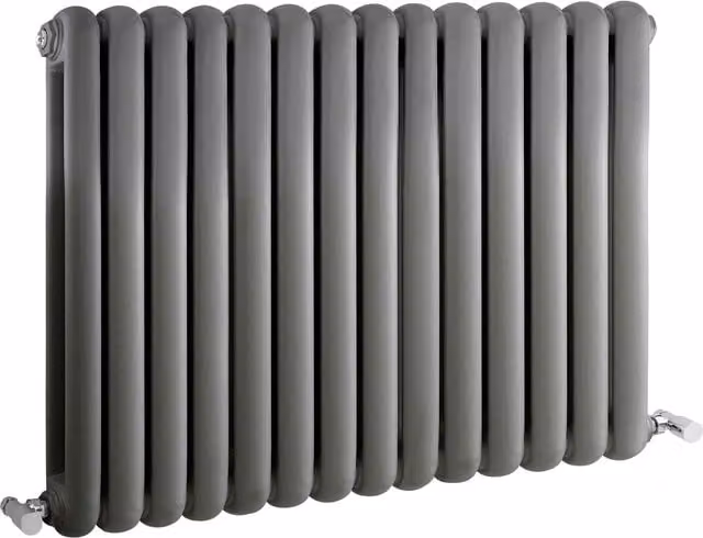 Balterley Aspire Horizontal Double Panel Radiator, Anthracite Grey, W: 86.3 cm, H: 63.5 cm, D: 6.35 cm – 1