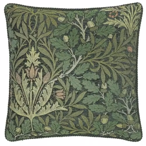Morris & Co. Acorn Multi Jacquard Feather Filled Square Cushion, Green, W/D/H: 55 x 55 x 55 cm – 2