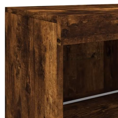 vidaXL Modern Sideboard with Integrated LED Lights in Smoked Oak, W: 81 cm, D: 37 cm, H: 67 cm – 4