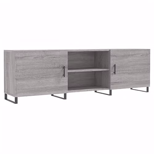 vidaXL Grey Sonoma TV Cabinet in Engineered Wood W/D/H: 150 x 30 x 50 cm – 1