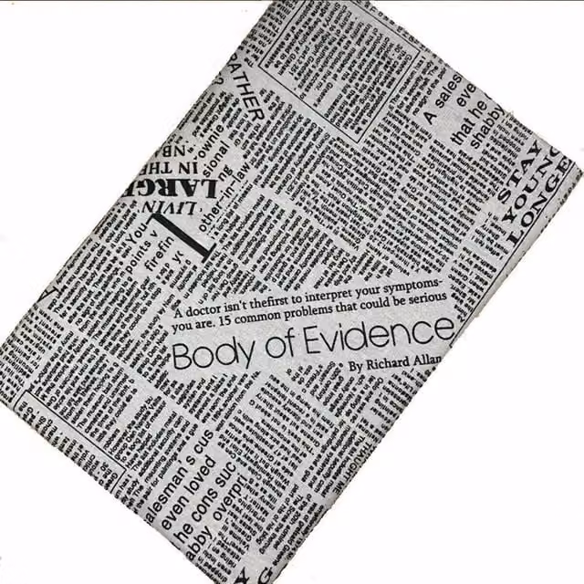 PAWNORA Cotton Linen Tablecloth with English Newspaper Print in Multicolour and White, W: 100 cm, L: 140 cm – 1