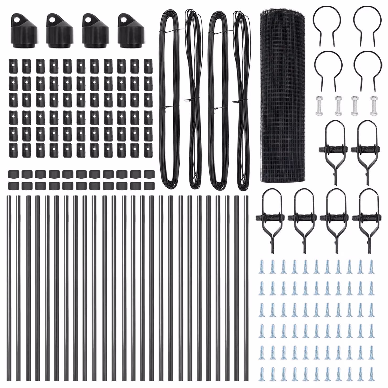 Berkfield Home Grey Steel Single-Bar Welded Wire Fence with 13 Round Posts, 0.5 x 50 m – 3