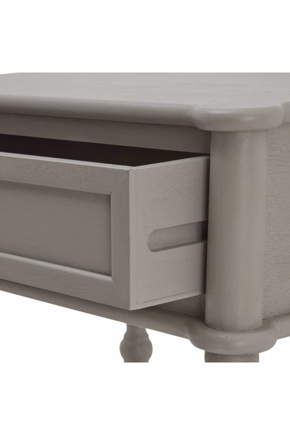 KDMD Camden Collection Minimalist One Drawer Side Table in Matt Grey Metal – 3