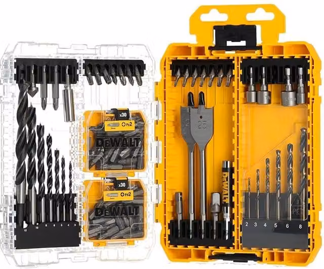 DeWalt DT70784-QZ HSS Drill Bit, Screwdriver Bit and Socket Set in Silver – 1