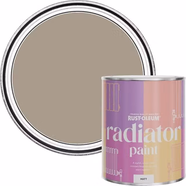 Rust-Oleum Matt Radiator Paint in Beige and Yellow, 0.75 l