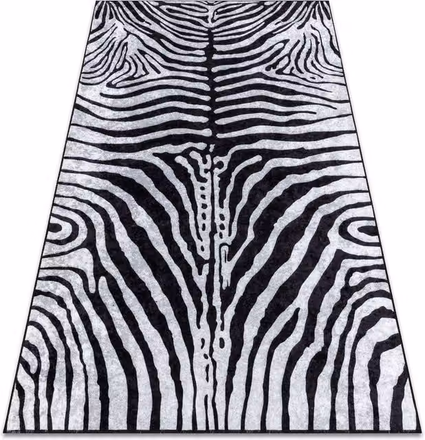 RugsX Miro Animal Print Rug in Black, W/D/H: 120 x 170 cm