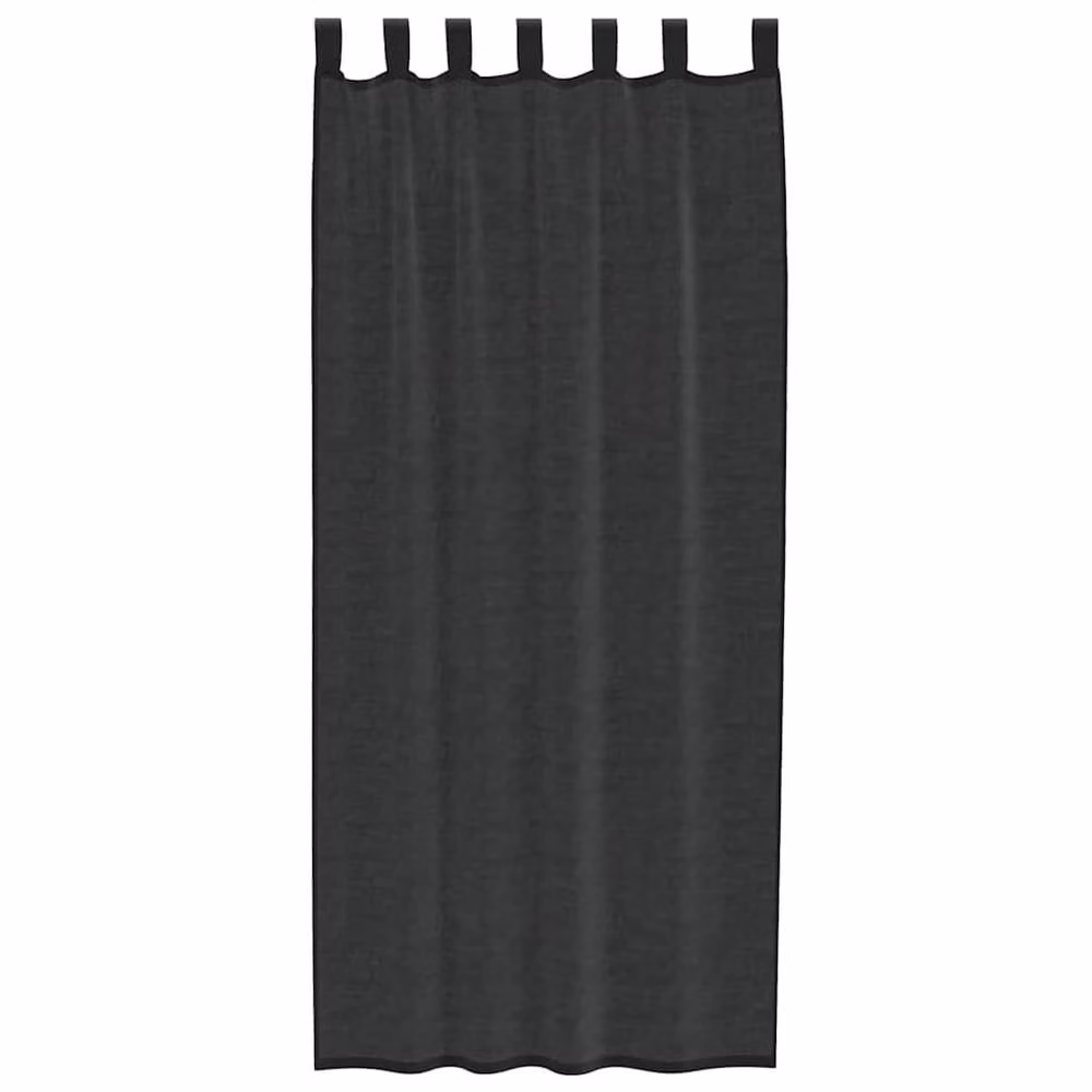 Berkfield Home Black Voile Tab Top Curtains, 2 Pack, W: 140 cm, H: 245 cm – 4