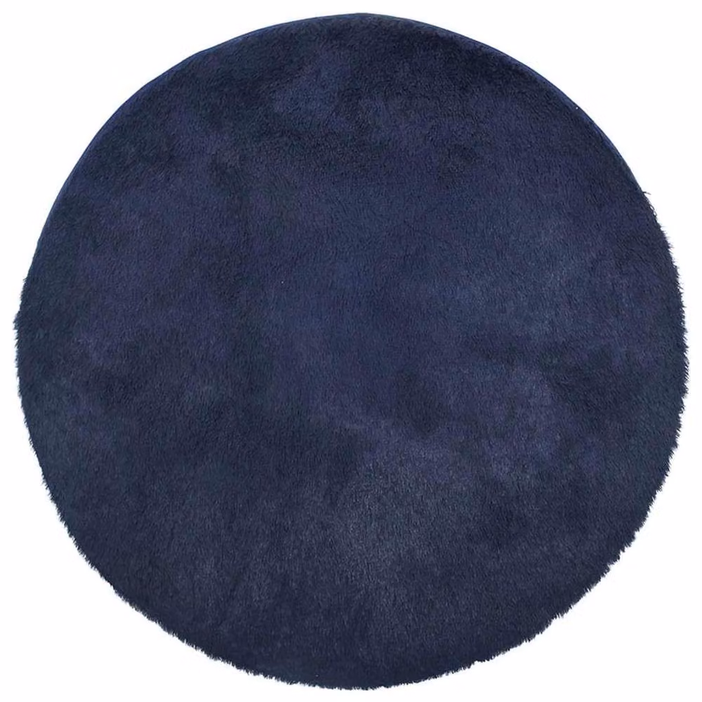 Berkfield Home Navarra Shaggy High Pile Round Rug in Blue, Diameter: 200 cm – 2