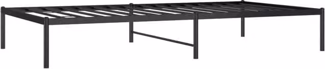 Berkfield Home Metal Bed Frame in Black, W/D/H: 107 x 31 x 207 cm – 1