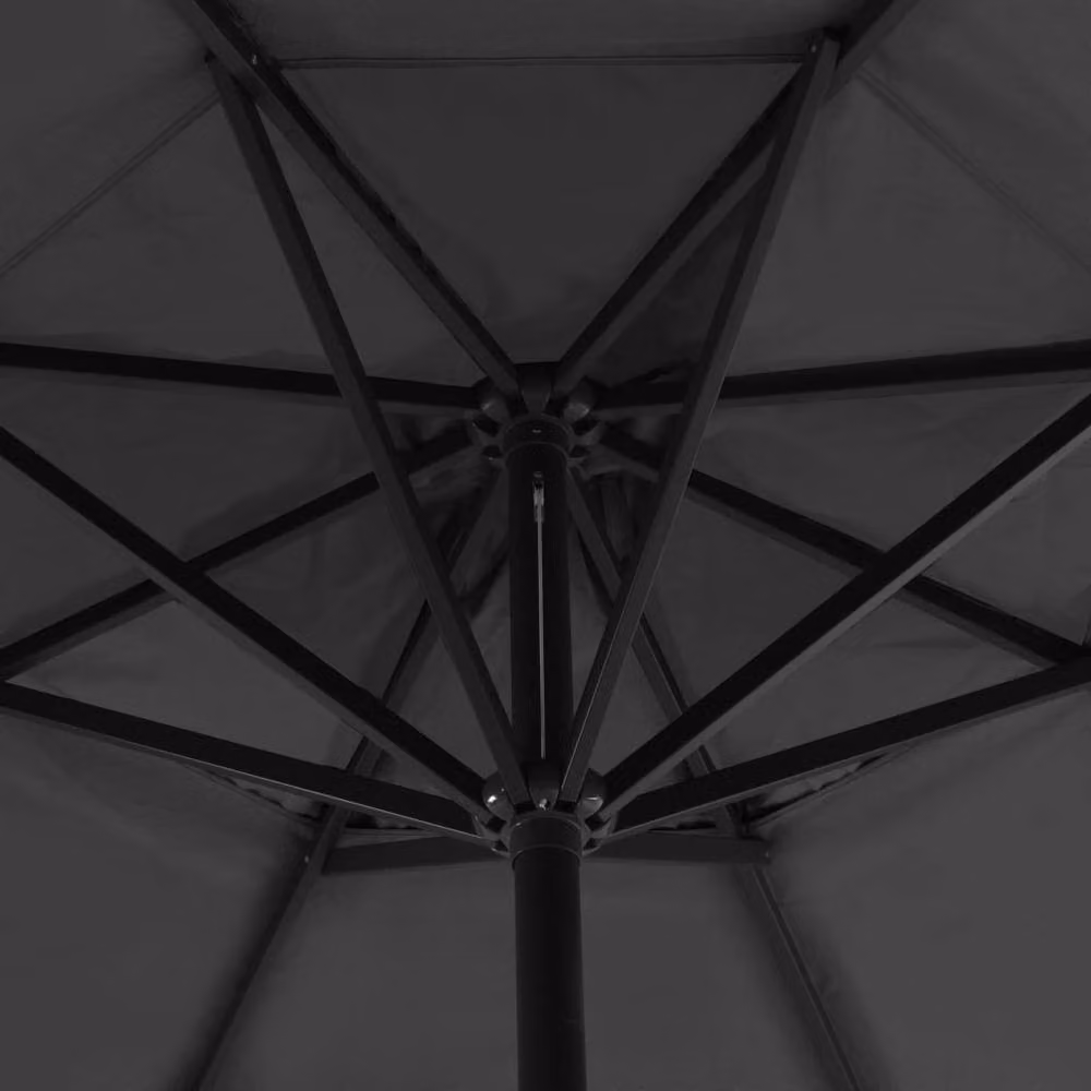 Berkfield Home Outdoor Parasol with Aluminium Pole, 500 cm, Anthracite and Black – 2