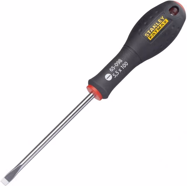 Stanley Fatmax Flared Slotted Screwdriver in Multicolour Chrome Vanadium Steel