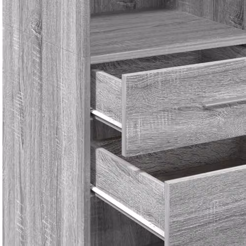 vidaXL Grey Sonoma Highboard in MDF, W/D/H: 45 x 42.5 x 124 cm – 3