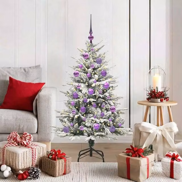 Berkfield Home Pre-lit Artificial Christmas Tree with Ball Set, Green, Height: 120 cm – 1