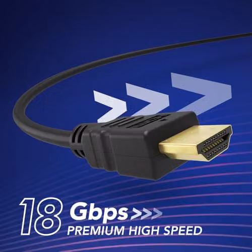 AVF Premium High Speed HDMI Cable, 4K Ultra HD, 18Gbps, Black – 3