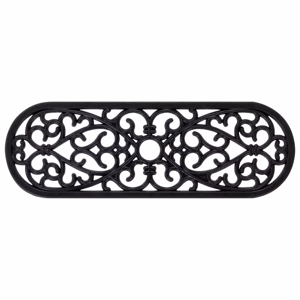 Berkfield Home Non-Slip Rubber Stair Treads, 10 Pieces, Black, W: 75 cm, D: 25 cm – 2